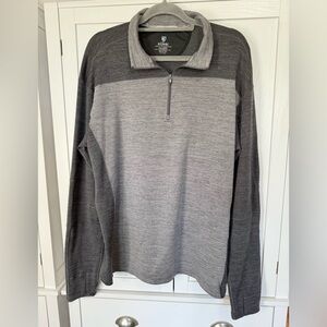 Kuhl Ryzer 1/4 Zip Pullover Men’s XXL Gray Performance Knit Outdoor Hiking